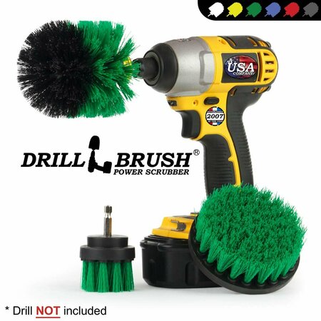 Drill Brush Power Scrubber By Useful Products 5 in W 5 in L Brush, Green Green-Orig-Green-2-4-Lim-Short